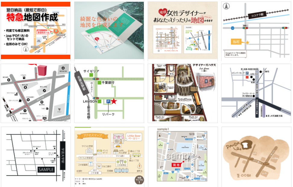 地図や案内図の作成は 格安料金で丸投げできる シンプルから